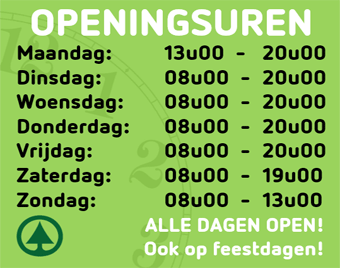 Uw SPAR Wetteren is ALLE dagen open.